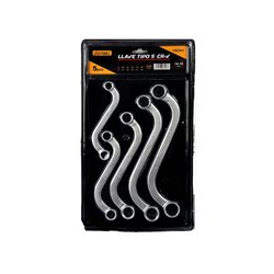 Set x5 llaves curvas tipo S estriadas Uyustools