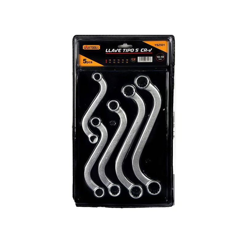 Set x5 llaves curvas tipo S estriadas Uyustools