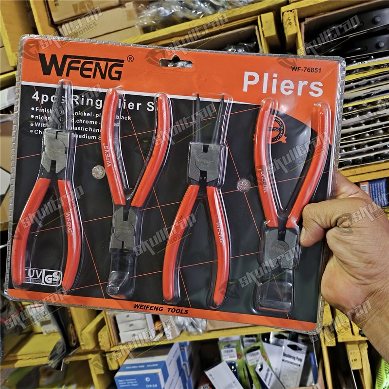 Juego set 4 pinzas saca pines Wfeng 7.5" pulgadas