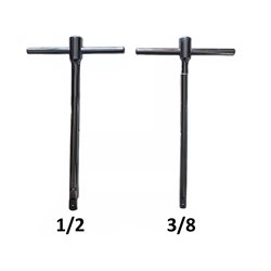 Llave en T Tee cuadrante 3/8" - 1/2" horizontal deslizante