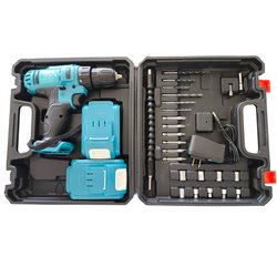 Taladro 36V EK36M no percutor + brocas + 2 baterías