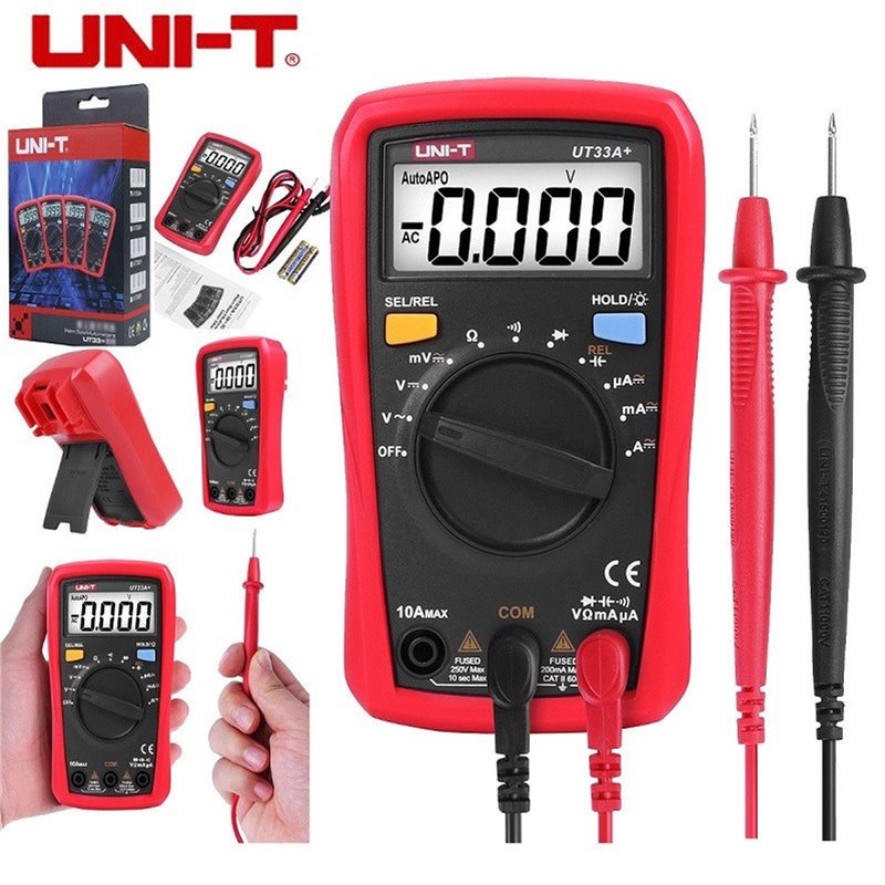 Multimetro Digital UNI-T Ut33A+ Corriente AC y DC Auto Rango