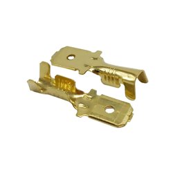 Terminal macho cobre plano corto x unidad