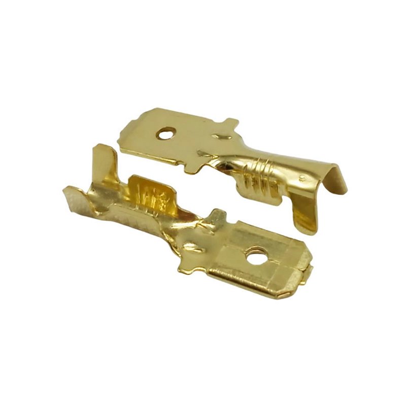 Terminal macho cobre plano corto x unidad