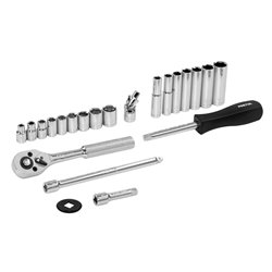 Juego de copas 1/4" Pretul 22 piezas milimétrico