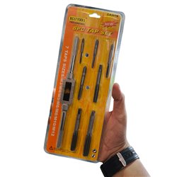 Juego machuelos 8 piezas milimetrico M3/M12