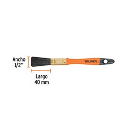 Brocha 1/2" Truper limpieza PC portátil electrónica cerdas negras mango plástico
