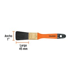 Brocha 1.1/2" Truper limpieza PC electrónica cerdas negras mango plástico