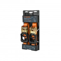 Kit 2 eslinga con ratchet 1000Kg Truper 1.1/4" broches en goma
