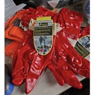 Guantes caucho anticorte rojo grueso