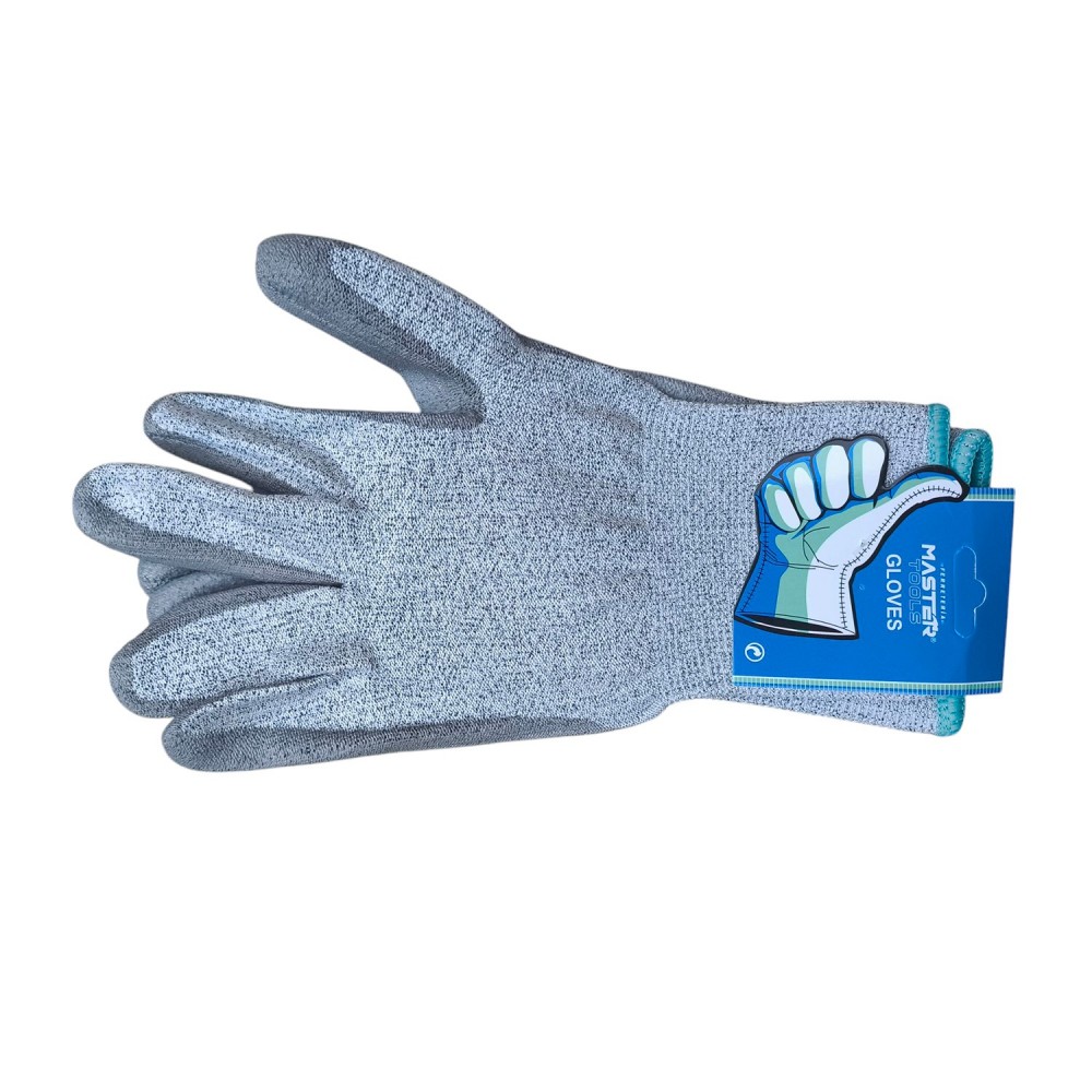 Guantes latex grises anticorte corrugado fino