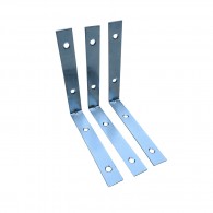 Ele escuadra refuerzo 4" 2 huecos plateada x unidad