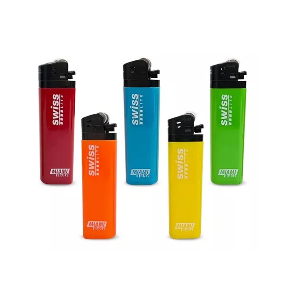 Mechera encendedor Swiss Lite Miami neon original x unidad