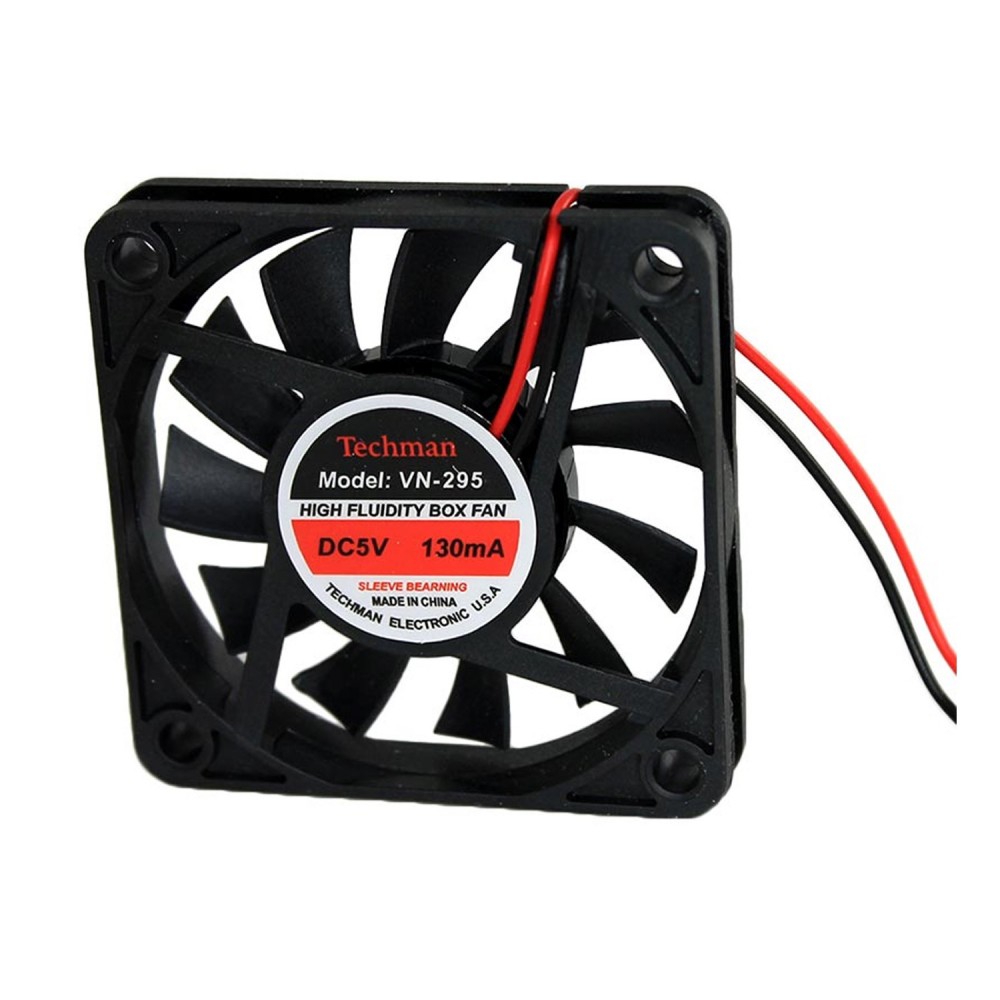 Ventilador 5V 0.13A (130mA) con 11 Aspas 60x60x10mm plástico VN-295