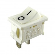 Switch botón blanco balancín 2 pines 21x15mm