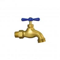Llave terminal 1/2" latón dorada jardín lavadero