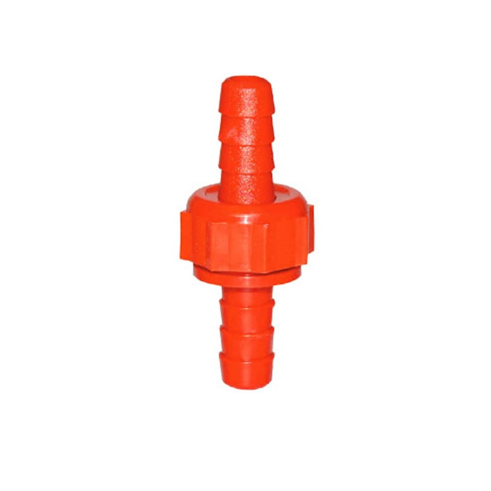 Racor plástico para manguera rojo + empaque
