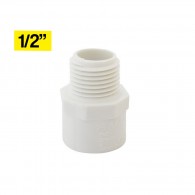 Adaptador 1/2" macho PVC presión media x unidad