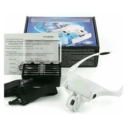 Gafas Lupa Visera Diadema Con Luz Led 5 Lentes Electronica 9892B1