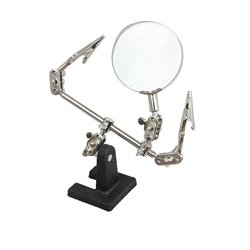 Tercera mano con lupa + caimanes sencilla ZD-10D