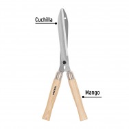 Tijera de podar 49cm jardinería mango madera Pretul