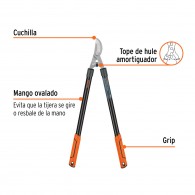 Tijera podar ramas altas mango tubular 68cm Truper