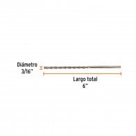 Broca concreto (3/16"x6") Truper
