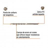 Broca concreto (5/16"x6") Truper
