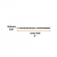Broca concreto (5/16"x6") Truper