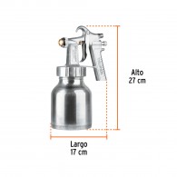 Pistola Pintar 1.5mm Baja Presión 20 psi Vaso 1L Truper aluminio