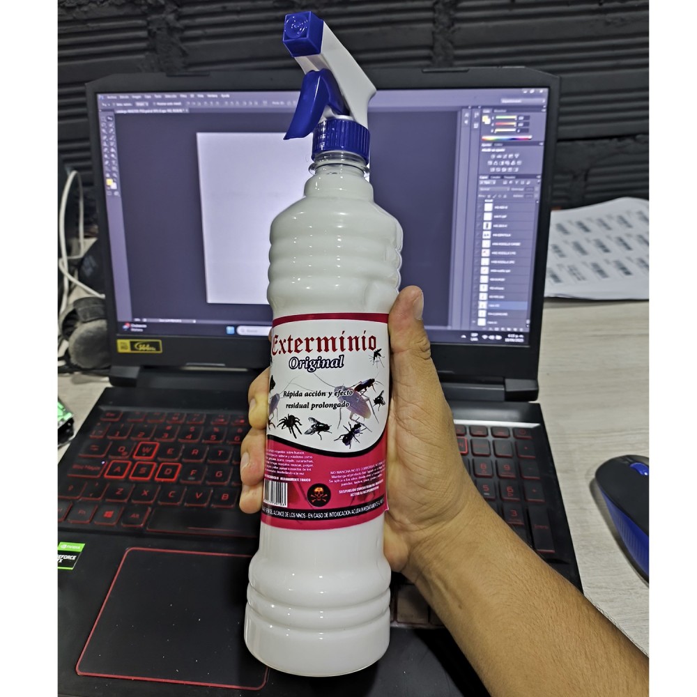 Veneno Exterminio 1 Litro atomizador cucarachas moscas hormigas