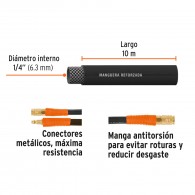 Manguera compresor hule 10m x 1/4" Truper