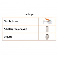 Pistola sopletear metálica compresor 1/4" NPT Truper