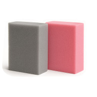 Espuma densa gris/rosa 10x10cm espesor 2cm limpieza