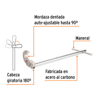 Llave de plomero 12" Truper giratoria