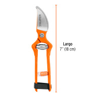 Tijera 7" poda jardinería Truper forjada cuchilla de paso
