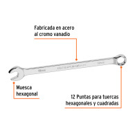 Llave mixta 12mm Truper Expert extra larga (193mm)