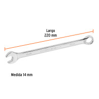 Llave mixta 14mm Truper Expert extra larga (220mm)