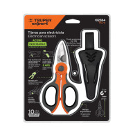 Tijera 6" electricista Truper Expert acero inoxidable + estuche