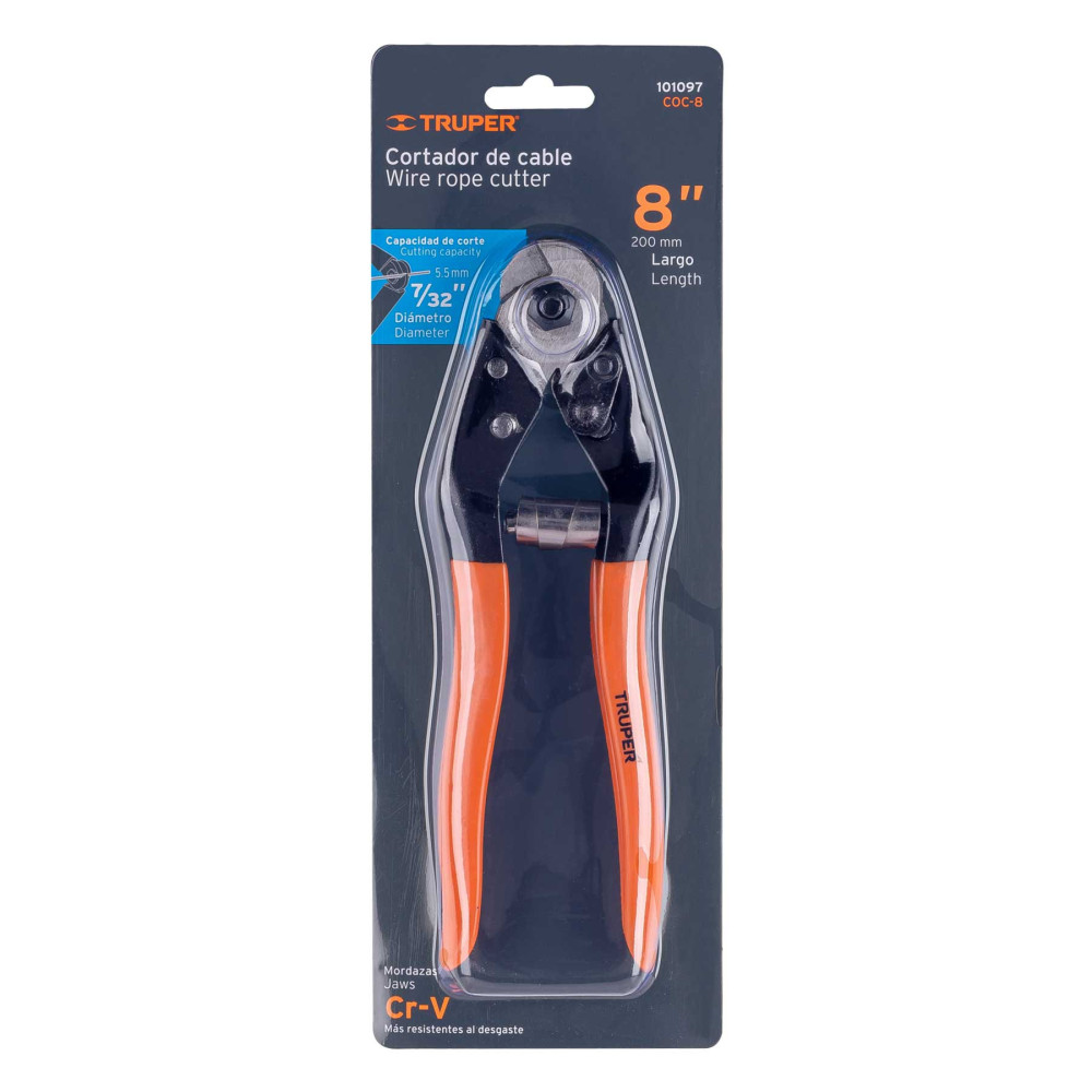 Pinza 8" corta guaya cables alambre Truper