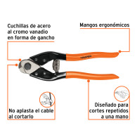 Pinza 8" corta guaya cables alambre Truper