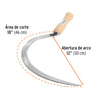 Hoz dentada 46cm 18" Truper corte maleza