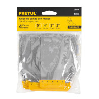 Kit x4 Espátulas cuñas mango plástico Pretul