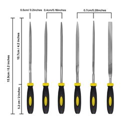 Juego 6 limas para joyería metálicas 3mm x 140mm
