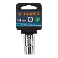 Copa 14mm dado Truper 6 puntas cuadrante 1/2"