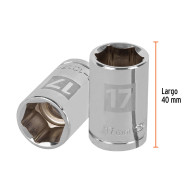 Copa 17mm dado Truper 6 puntas cuadrante 1/2"