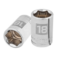 Copa 18mm dado Truper 6 puntas cuadrante 1/2"