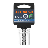 Copa 19mm dado Truper 6 puntas cuadrante 1/2"