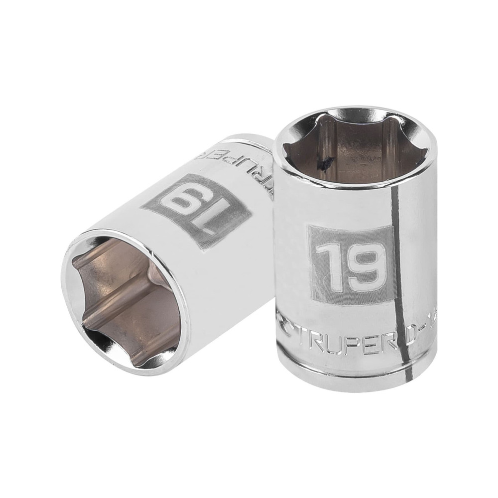 Copa 19mm dado Truper 6 puntas cuadrante 1/2"