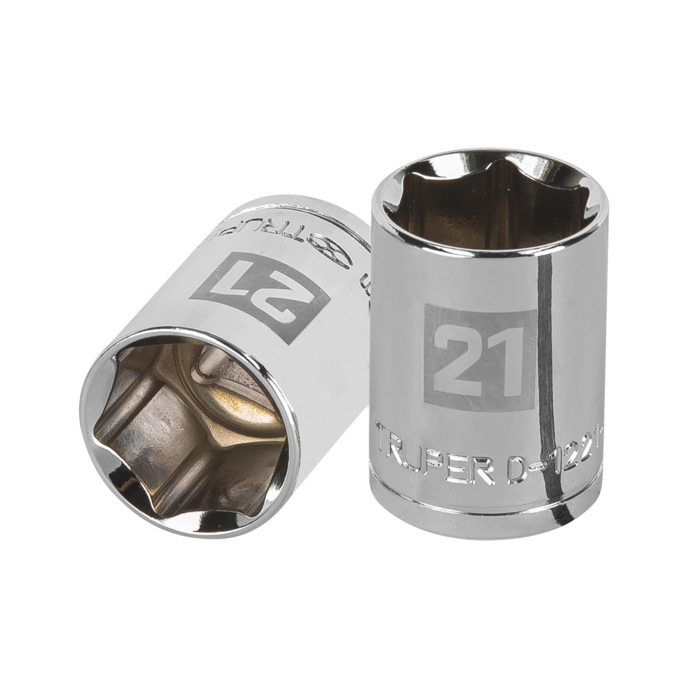 Copa 21mm dado Truper 6 puntas cuadrante 1/2"